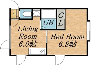 ノースピュア【2階】の間取り