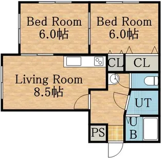 田面ハイツ【301号室】の間取り
