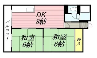 日の丸ハイツ【4階】の間取り