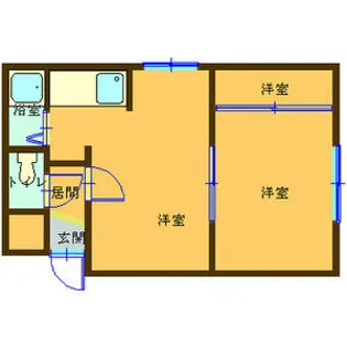 サーティーンハイツ【2-A号室】の間取り