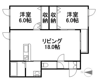 クレシオ壱番館【202号室】の間取り