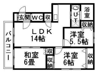 エーデルハイム【1階】の間取り