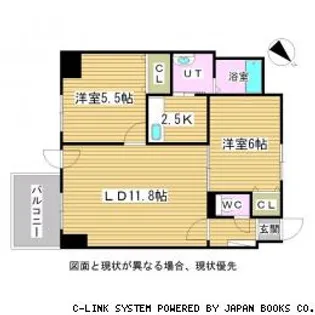 グレイスコート菊水【7階】の間取り