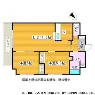 パルティーレ南郷通【8階】の間取り