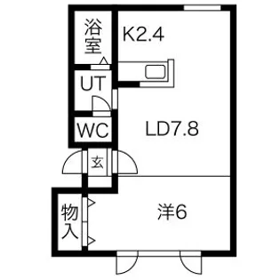 イーストステージU【205号室】の間取り