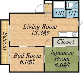 サンシャイン【2階】の間取り