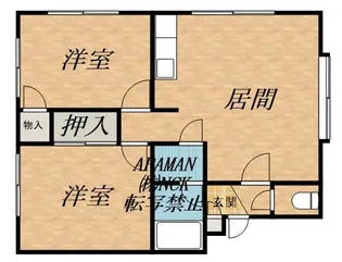 ホワイトヴァーチII【102号室】の間取り