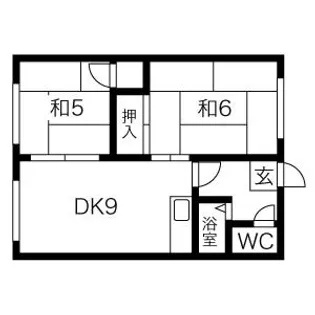 北栄マンション【B号室】の間取り