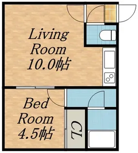 パルコート山鼻【106号室】の間取り