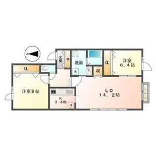 シャンティヒルズ【2階】の間取り