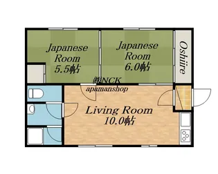 2LDKの間取り画像