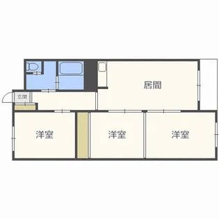 佐渡伏古マンション【306号室】の間取り