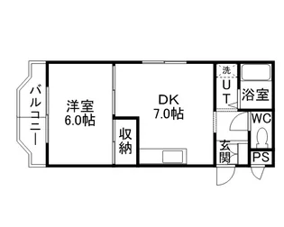 北飛越阿部Ⅲ【301号室】の間取り