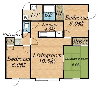 パークコートB【2階】の間取り