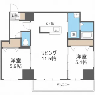 グラン札幌【3階】の間取り