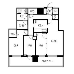 ONE札幌ステーションタワー【2002号室】の間取り