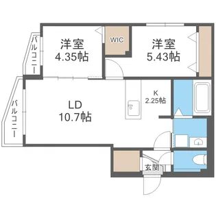 DIORE RESIDENCE SAPPORO【00101号室】の間取り