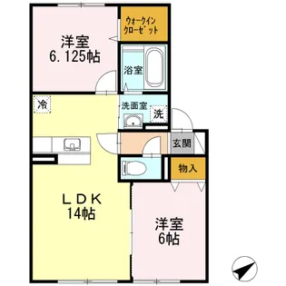 ルナメゾン Ⅱ【202号室】の間取り