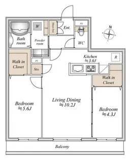アルファスクエア北12東2【0303号室】の間取り