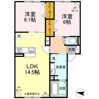 ルミエールN39 Ⅰ【2階】の間取り