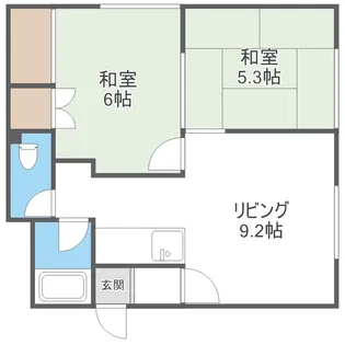 コーポ真木【1階】の間取り