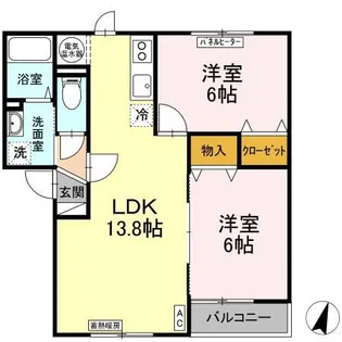 グレイススクエア菊水元町 四号館【1階】の間取り