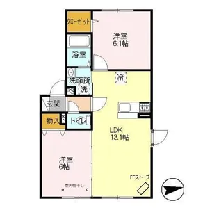 マグノリア【101号室】の間取り