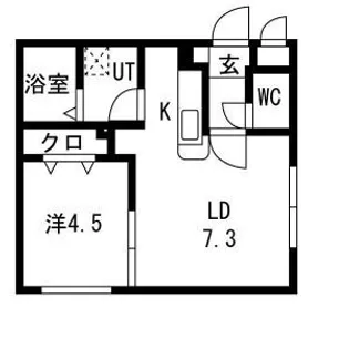 URBAN STAGE北20条【1階】の間取り