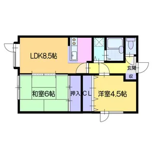 2DKの間取り画像