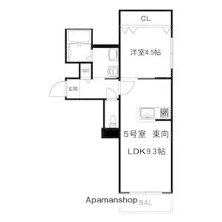 オークルミナス札幌【305号室】の間取り
