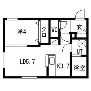 DOMANI医大前(ドマーニイダイマエ)【4階】の間取り
