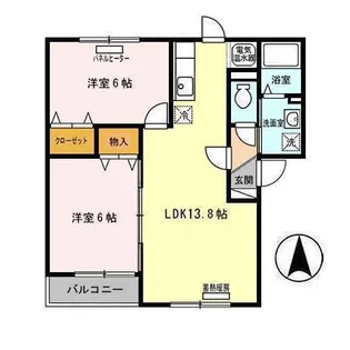 グレイススクエア菊水元町 三号館【2階】の間取り