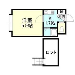 ラガール栄町【206号室】の間取り