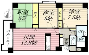 リラハイツ北壱五条【5階】の間取り