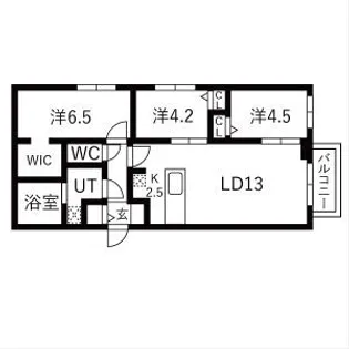 BALBONI山鼻(バルボーニ山鼻)【205号室】の間取り