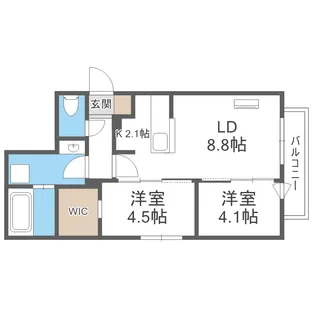 BALBONI山鼻(バルボーニ山鼻)【201号室】の間取り