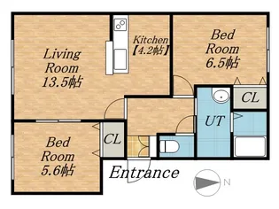 グラン・リヴィエール【205号室】の間取り
