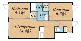 カルテット II【2階】の間取り