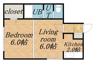ベル東麻生【2階】の間取り