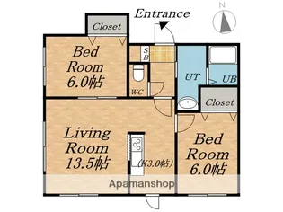 ヴィータ【3階】の間取り