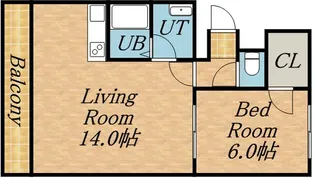 ノーマルヒル元町【102号室】の間取り