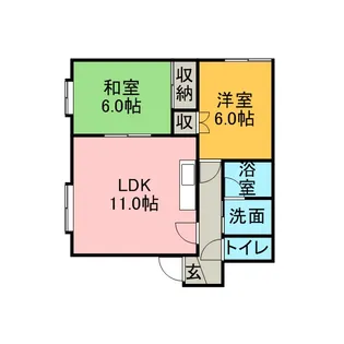 ロイヤルハイツ23【4階】の間取り