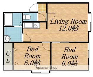 エストボヌール【3階】の間取り