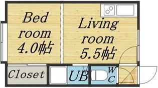 ラ・モンターニュ【7号室】の間取り