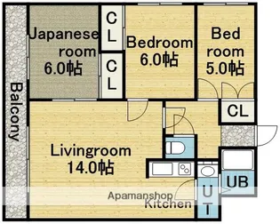 TRマンションⅡ【3階】の間取り