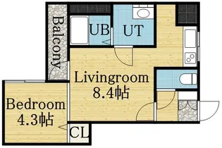 モンターニュアボール【3階】の間取り
