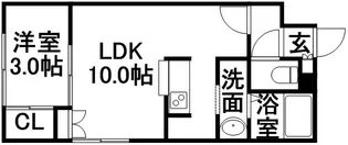 アールズシティ元町【203号室】の間取り