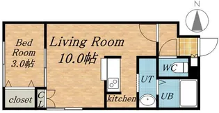 アールズシティ元町【406号室】の間取り