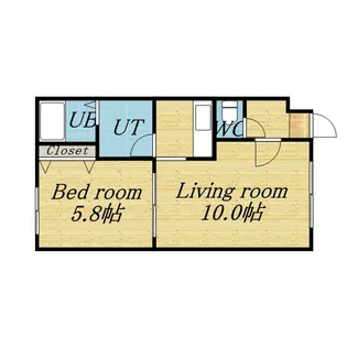 ウイング北14条【1階】の間取り