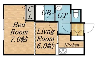 コスモ美香保【303号室】の間取り